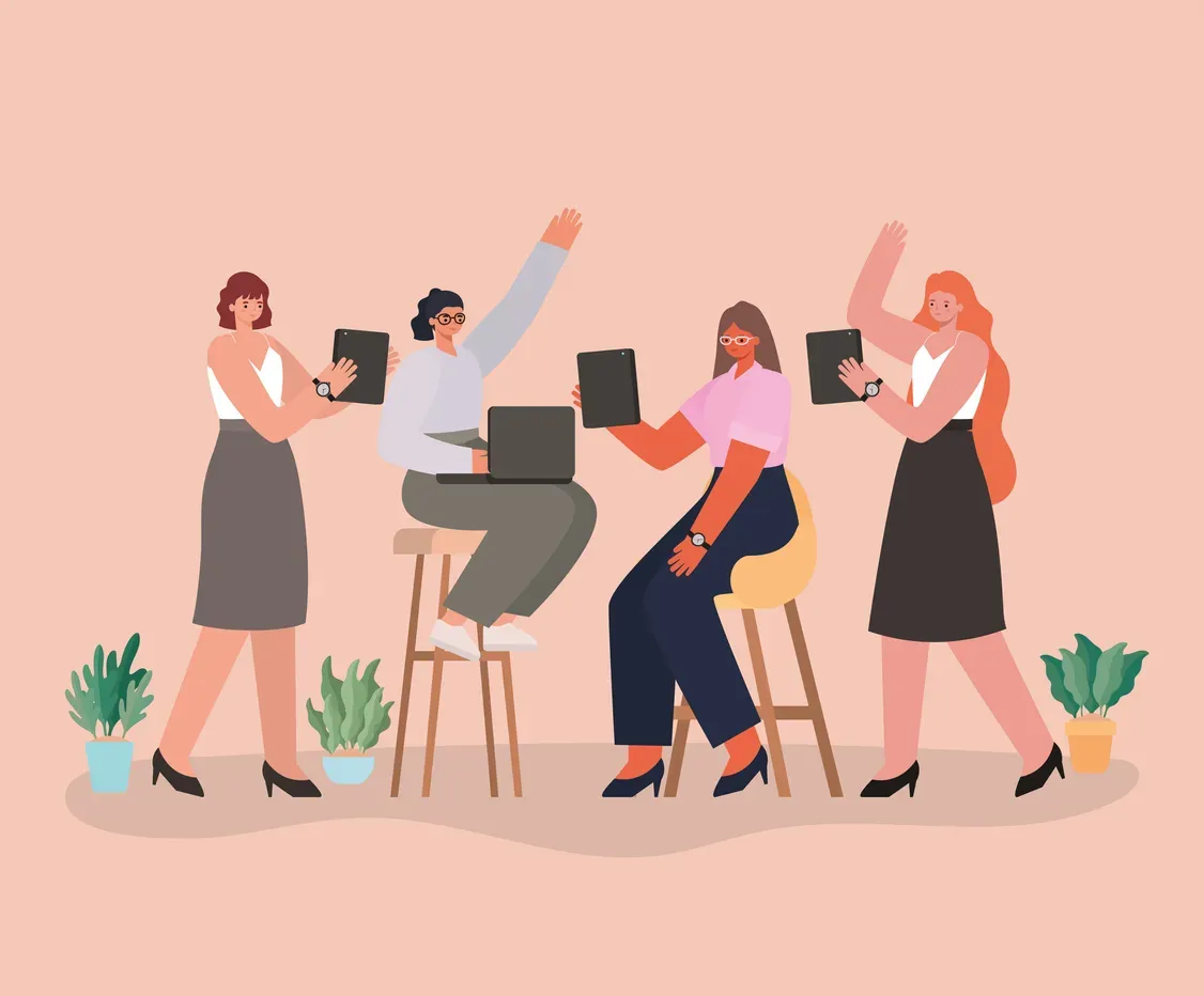 vector people working